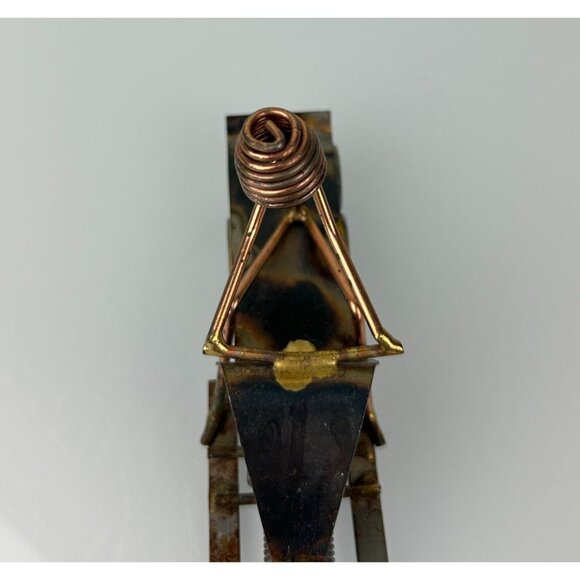 Snowmobile Rider Nuts & Bolts Metal Welded Figure Handmade Shelf Gift Winter - Picture 4 of 11